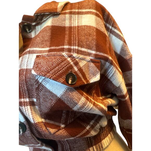 Vernacular Cropped Plaid Jacket | Button Front | Boxy Fit | Size L - Picture 6 of 9